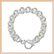 Sterling Silver Byzantine Rose Bracelet