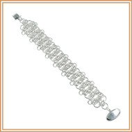 Sterling Silver Far East Byzantine Lattice Bracelet