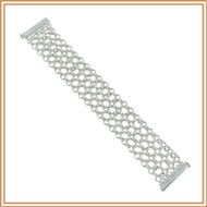 Sterling Silver Cross Hatch Bracelet