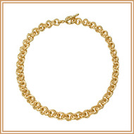 Gold Byzantine Rose Necklace
