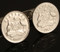Australian Sixpence Coin Cufflinks Close Up