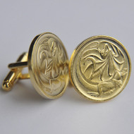 1988 Australian Gold Plated 2 Cent Coin Cufflinks – Birth Year 1988