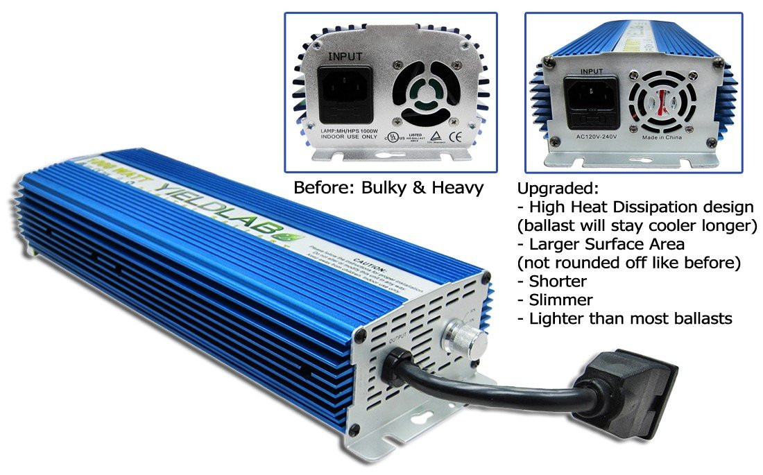 Yield Lab 1000w SLIM LINE Digital Dimming Ballast
