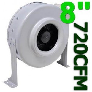 Gro1 8 Inch 720 CFM High Output In Line Duct Fan