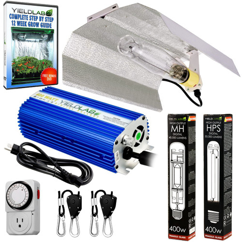 Yield Lab 400w HPS+MH Wing Reflector Grow Light Kit - Free Shipping