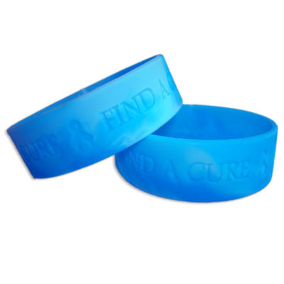 Blue Wide Find A Cure Wristband - 5 Pack FREE Shipping! - Awareness  Products Online