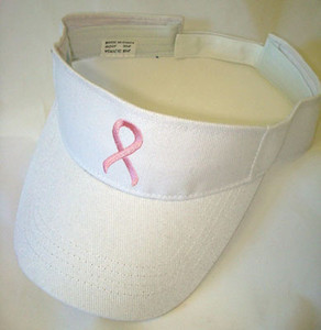 Pink Ribbon Breast Cancer Awareness Ribbon Visor FREE Shipping!