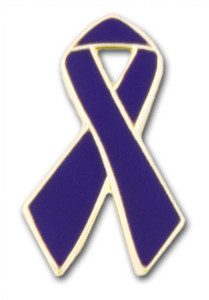 Purple Ribbon Pin FREE Shipping!