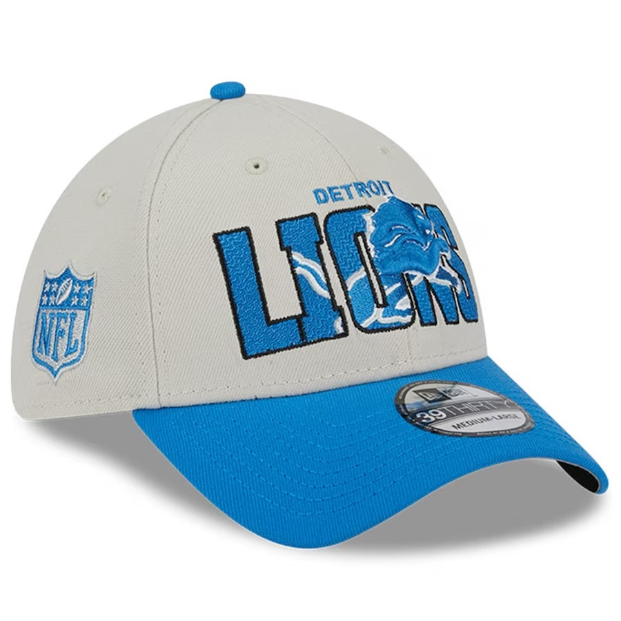 Detroit Lions New Era 2023 NFL Draft 39THIRTY Flex Hat - Stone/Blue -  Detroit City Sports