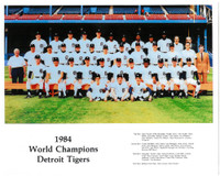 Detroit Tigers 1984 WS Champs 8x10 Photo