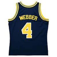 Chris Webber Autographed Mitchell & Ness University Of Michigan Road 1991 Replica Jersey (Pre-Order)