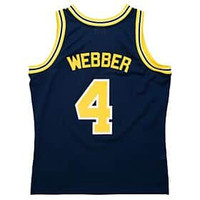 Chris Webber Autographed Mitchell & Ness University Of Michigan Road 1991 Replica Jersey (Pre-Order)