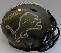 Amon-Ra St. Brown Autographed Detroit Lions Salute to Service Speed Mini Helmet