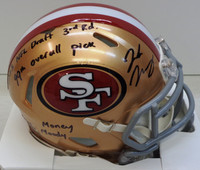 Jake Moody Autographed San Francisco 49ers Riddell Mini Speed Football Helmet w/ 3 Inscriptions