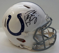 Peyton Manning Autographed Indianapolis Colts Riddell Full Size Authentic Speed Helmet