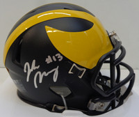 Jake Moody Autographed University of Michigan Riddell Mini Speed Football Helmet