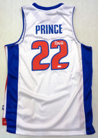 Tayshaun Prince Autographed Detroit Pistons Adidas White Jersey
