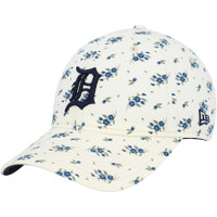 Detroit Tigers Women's New Era Cream Chrome Bloom 9TWENTY Adjustable Hat