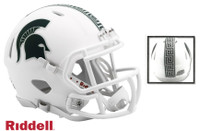 Michigan State Spartans Riddell Alternate Greek Key Mini Speed Helmet - White