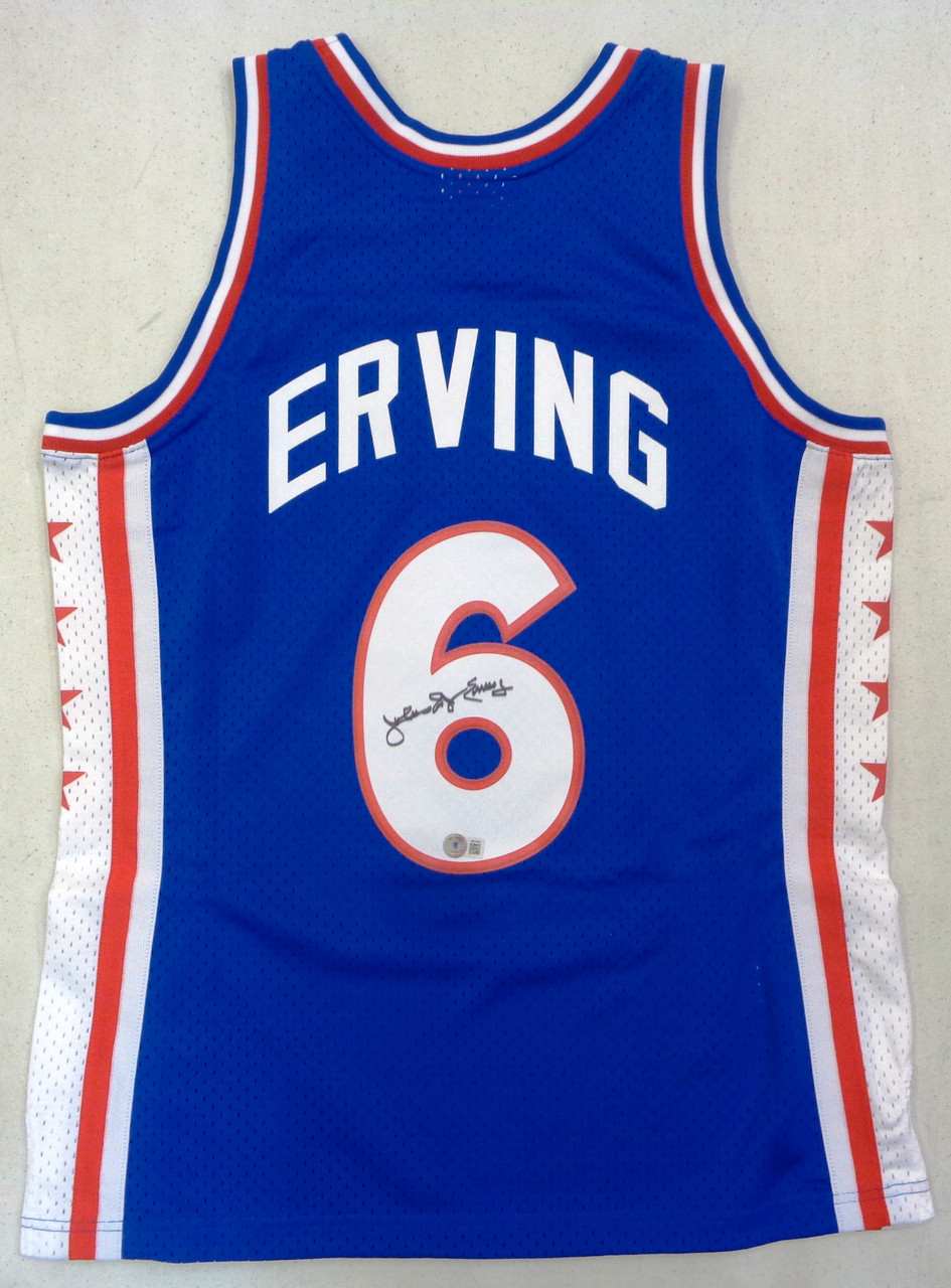 Julius Erving Autographed Philadelphia 76ers Mitchell & Ness 1976-77  Swingman Jersey - Detroit City Sports