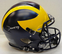 Donovan Edwards Autographed Michigan Wolverines Speed Authentic Full Size Helmet