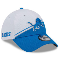 Detroit Lions New Era 2023 Sideline 39THIRTY Flex Hat - White/Blue