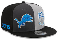 Detroit Lions New Era Black/Gray 2023 Sideline 9FIFTY Snapback Hat
