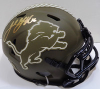 Jared Goff Autographed Detroit Lions Salute to Service Mini Helmet