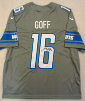 Jared Goff Autographed Detroit Lions Steel Grey Nike Jersey