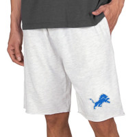 Detroit Lions Men's Concepts Sport Throwback Logo Mainstream Terry Shorts - Oatmeal