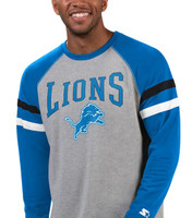 Detroit Lions Men's Starter Blue Kickoff Long Sleeve T Shirt