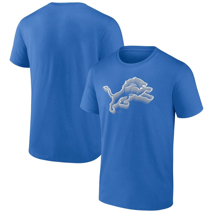 Detroit Lions Men's Fanatics Chrome Dimension T-Shirt - Blue - Detroit City  Sports