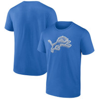 Detroit Lions Men's Fanatics Chrome Dimension T-Shirt - Blue