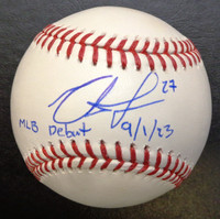 Andre Lipcius Autographed Official Major League Baseball w/ "MLB Debut 9/1/23"