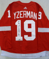 Steve Yzerman Autographed Detroit Red Wings Red Adidas Jersey w/ "HOF '09"