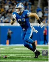 Aidan Hutchinson Autographed Detroit Lions 8x10 #1 - Blue Jersey (Pre-Order)