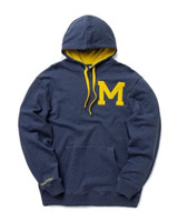 University of Michigan Men's Mitchell & Ness Classic French Terry Hoodie - Blue