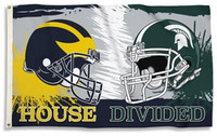 University of Michigan/Michigan State University BSI Products NCAA House Divided 3'x5' Flag