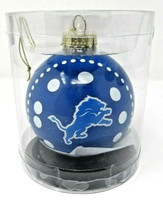 Detroit Lions The Memory Company NFL Dotted Glass Ball Ornament