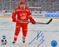Pavel Datsyuk Autographed Detroit Red Wings 8x10 Photo #11 - 2014 Winter Classic