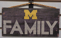 University of Michigan Script "Family" 6x12" Hanging Sign