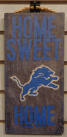 Detroit Lions Script "Home Sweet Home" 6x12" Hanging Sign