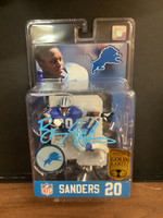 Barry Sanders Autographed Detroit Lions McFarlane Blue Jersey