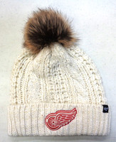 Detroit Red Wings Women's 47 Brand Knit Hat with Faux Fur Pom