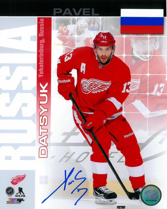 Pavel Datsyuk Detroit Red Wings Autographed Signed Joe Louis Ice Spray 8x10  Photo