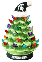 Michigan State Evergreen Sports 8" Ceramic Christmas Tree