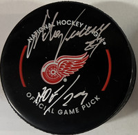 Mike Vernon Autographed Red Wings 2023 Game Puck w/ "HOF 23"