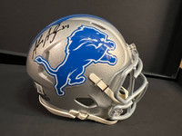 Alex Anzalone Autographed Detroit Lions Speed Mini Helmet