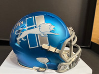 Alex Anzalone Autographed Detroit Lions Alternate Speed Mini Helmet