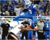 Jameson Williams Autographed 8x10 #1 - Jumping Over Defender (Pre-Order)